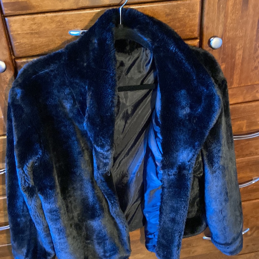 Faux fur swing coat - Picture 5 of 5